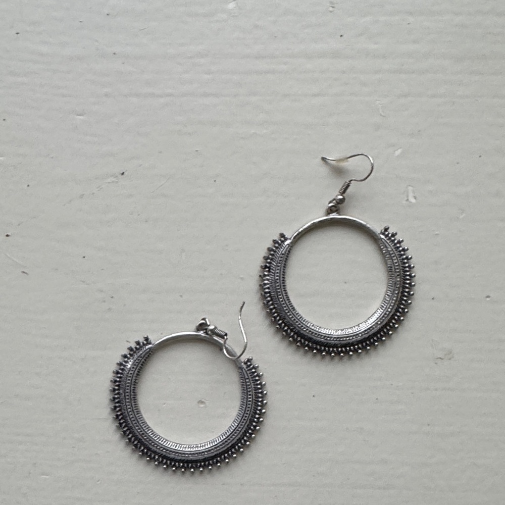 Elegant Silver Hoop Earrings